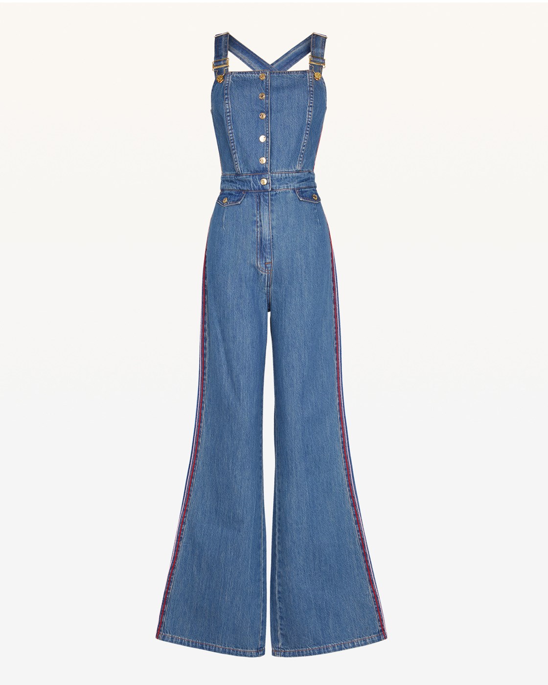 Juicy Couture Multicolor Embroidered Denim Overall