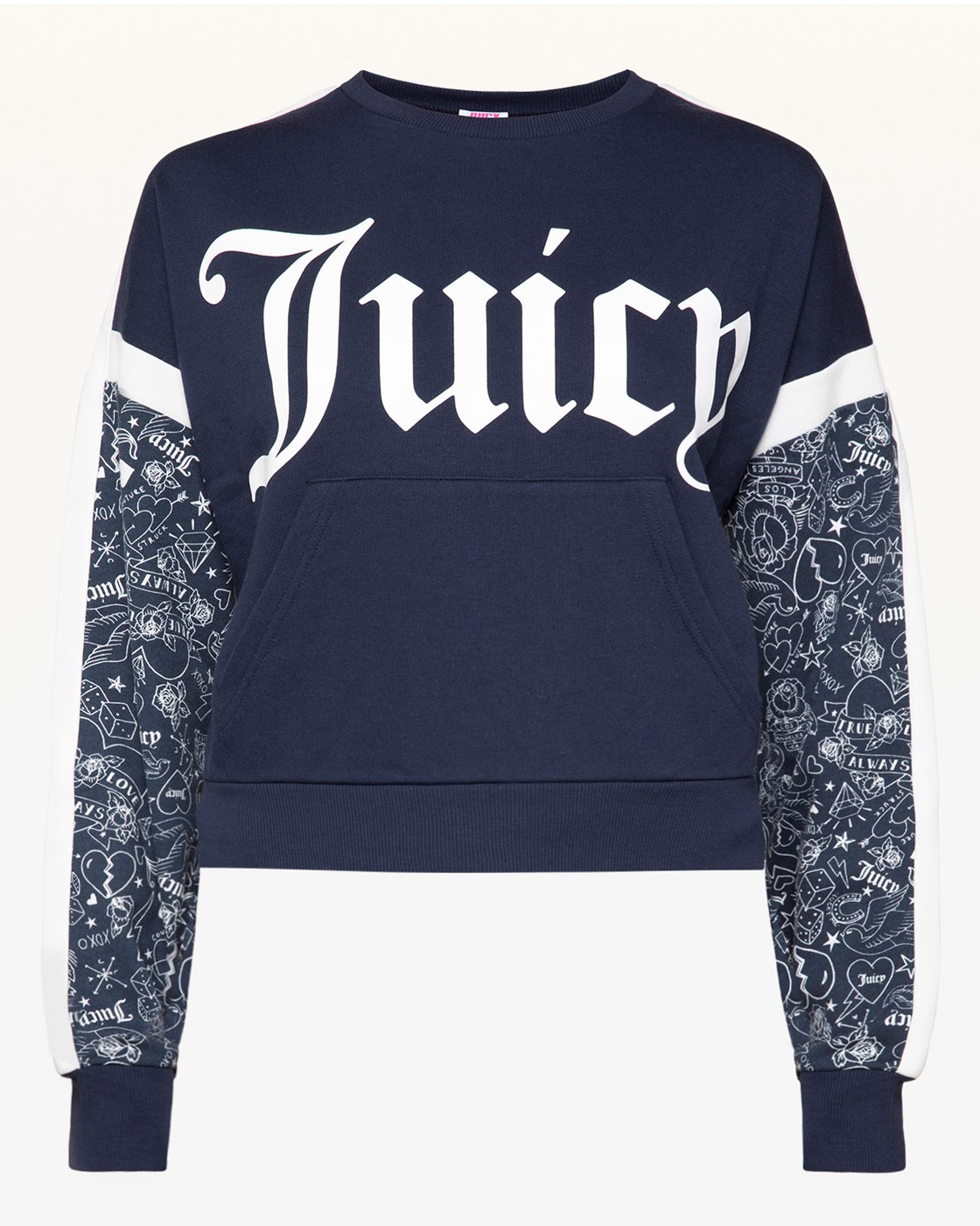 Juicy Couture JXJC Logo Tattoo Print Easy Pullover
