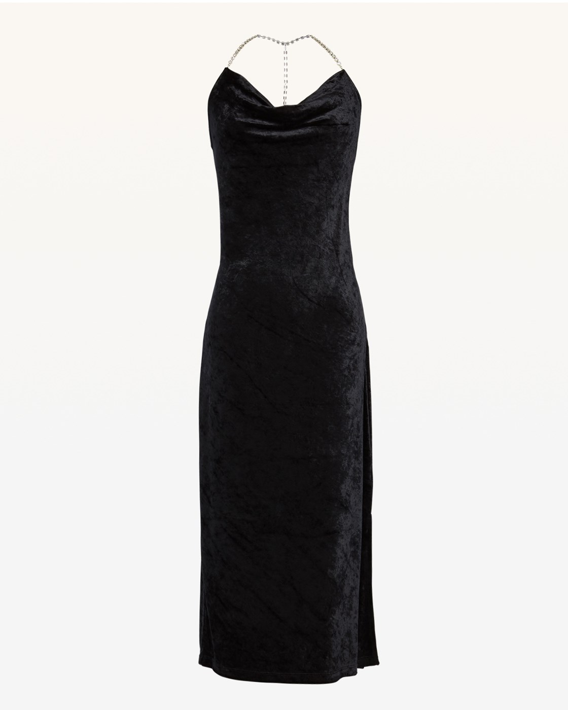 Juicy Couture Crystal Straps Drapey Velour Dress