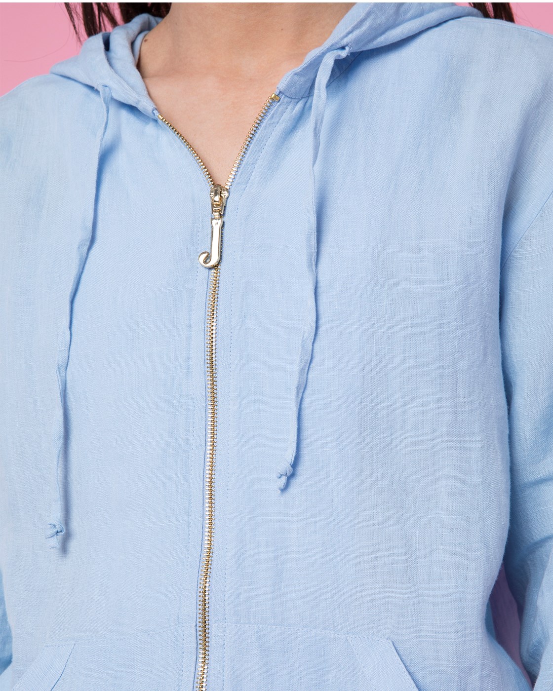 Juicy Couture Washed Linen Hooded Jacket
