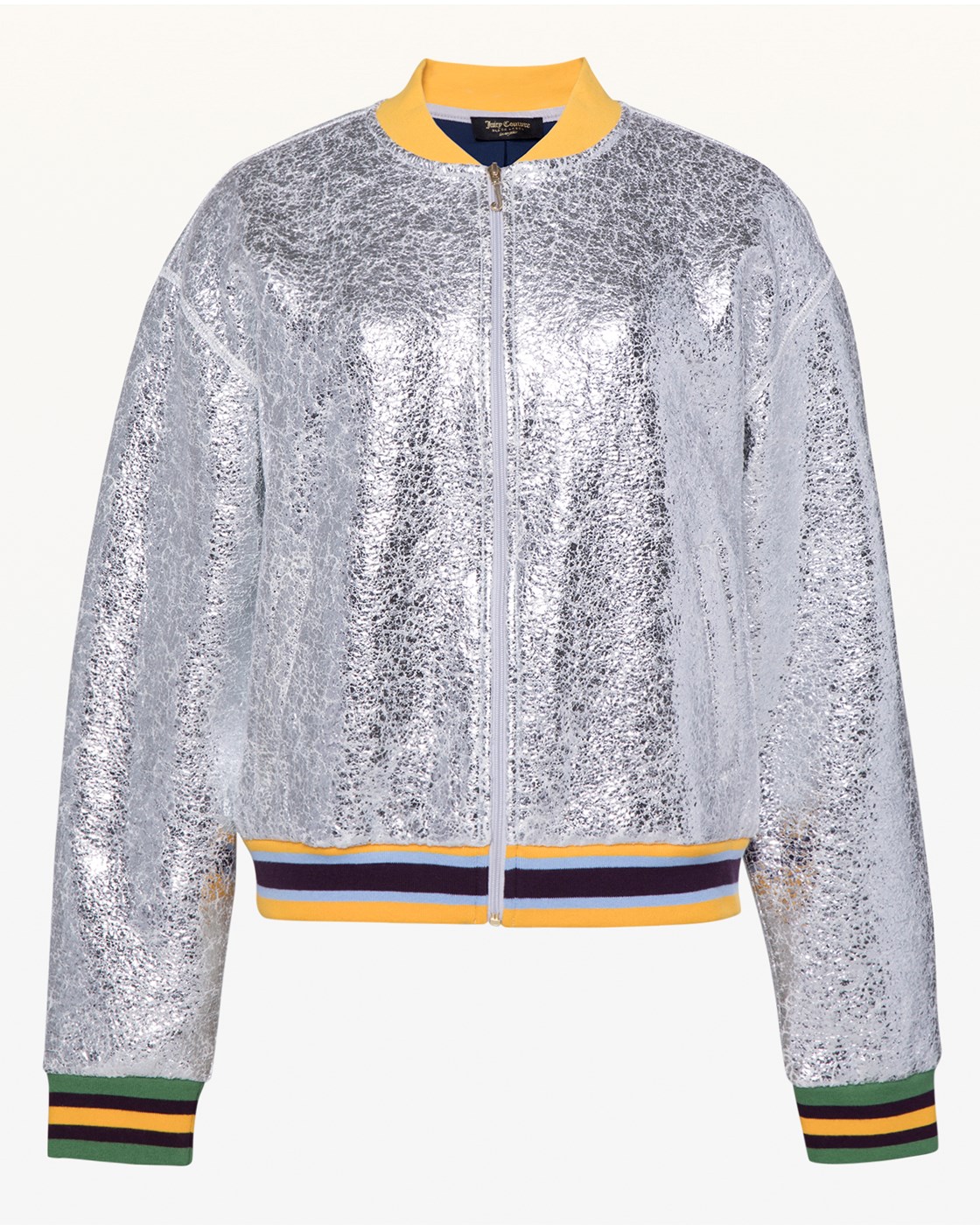 Juicy Couture Forever Crackle Foil Bomber Jacket