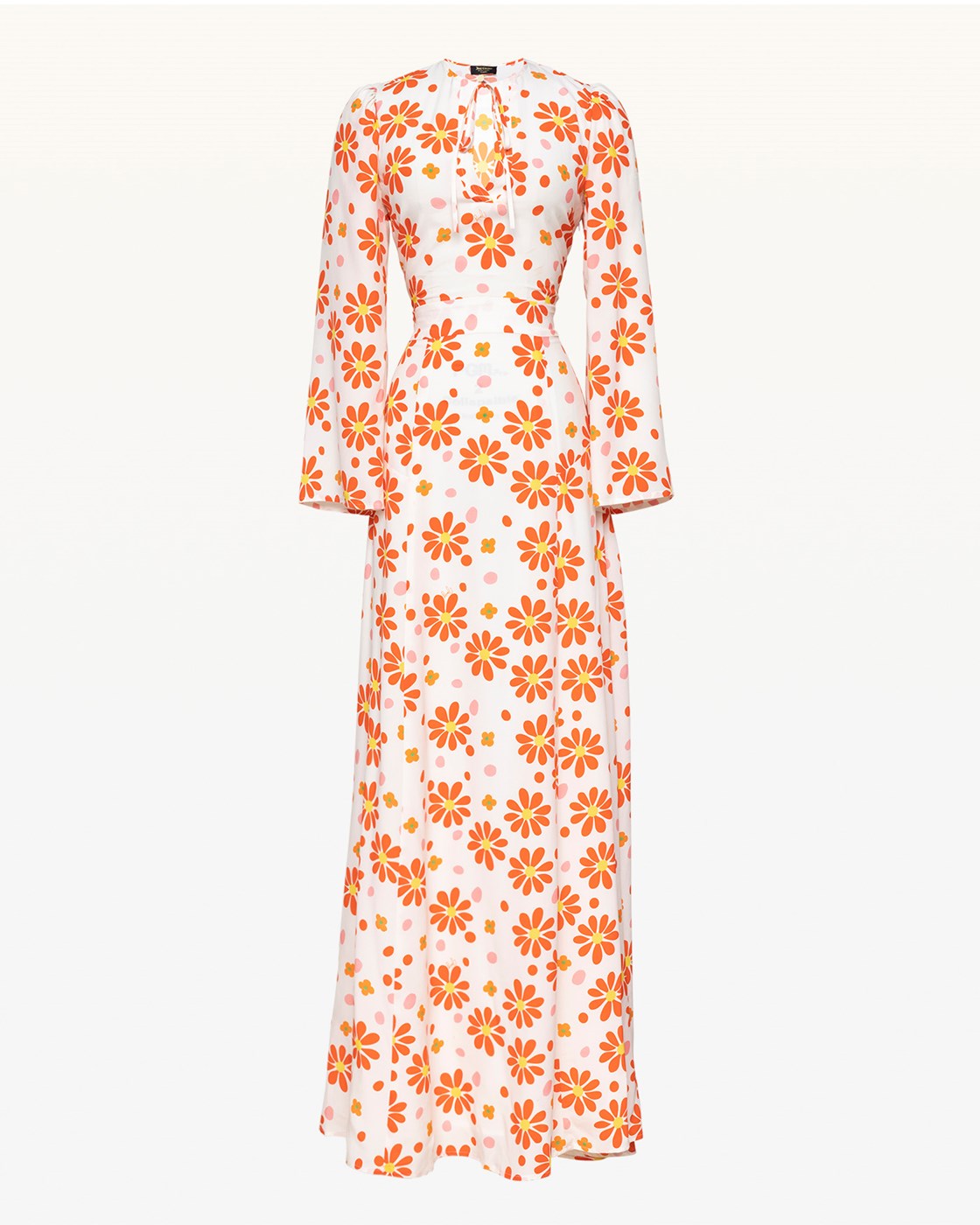 Juicy Couture Dotted Daisy Silk Maxi Dress