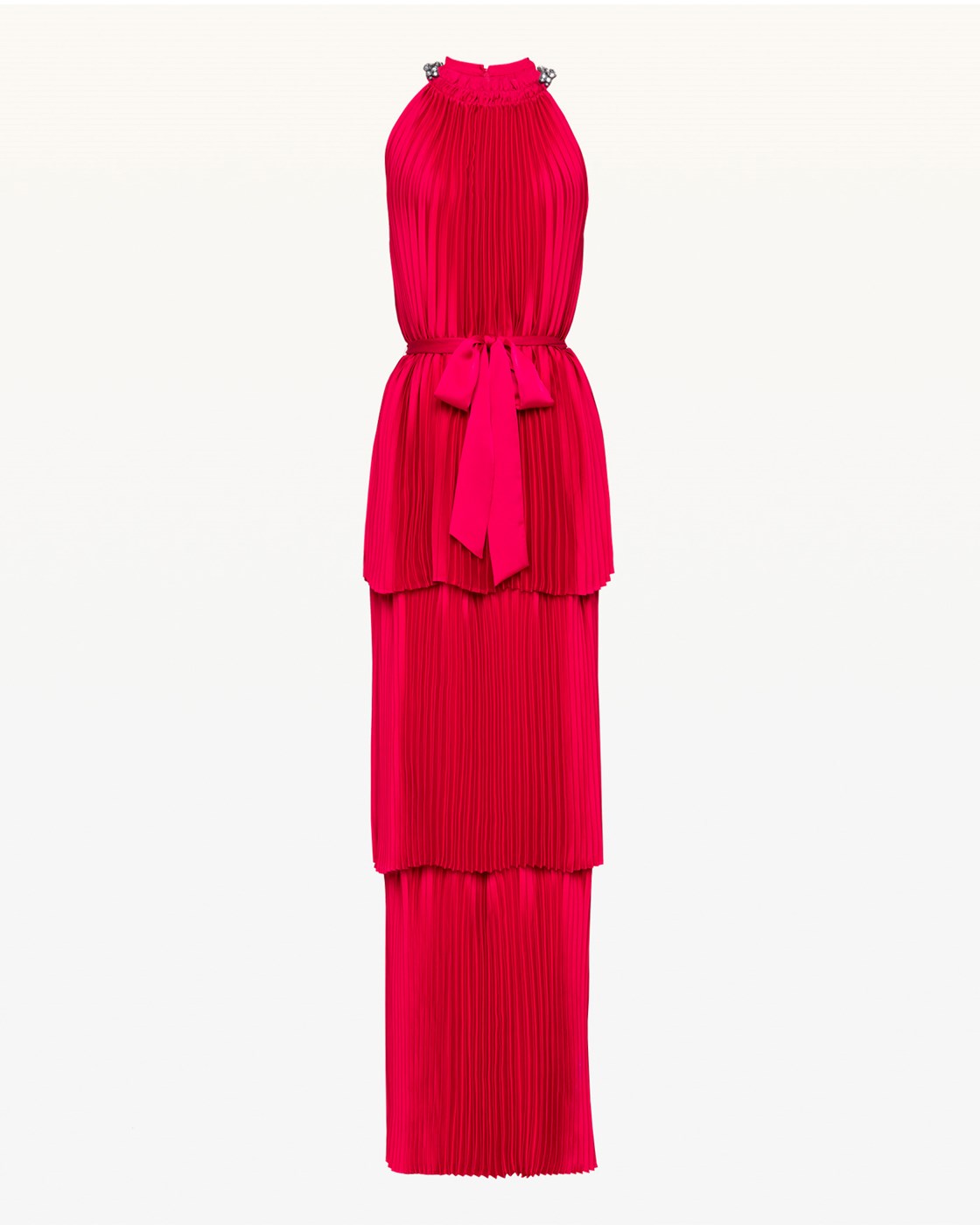 Juicy Couture Pleated Halter Maxi Dress
