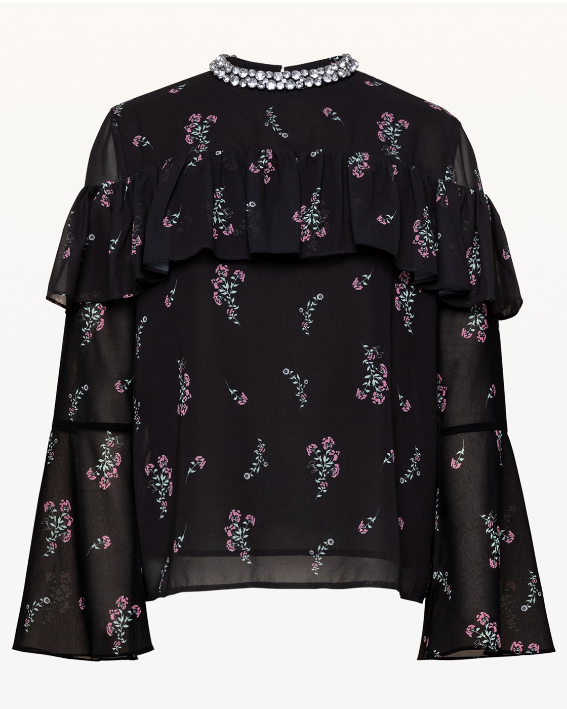Juicy Couture Falling Bouquets Ruffle Top