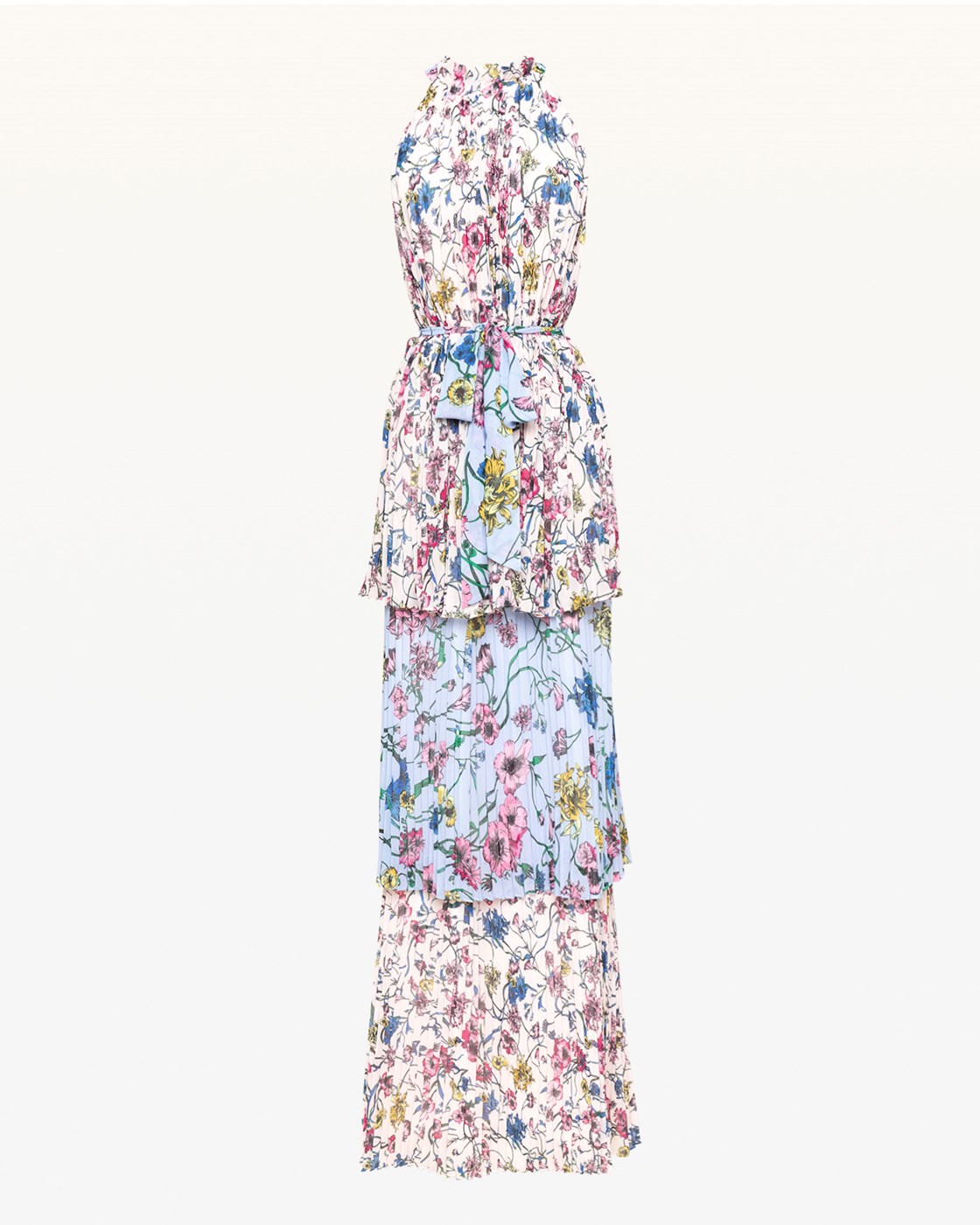 Juicy Couture Floral Mix Pleated Maxi Dress