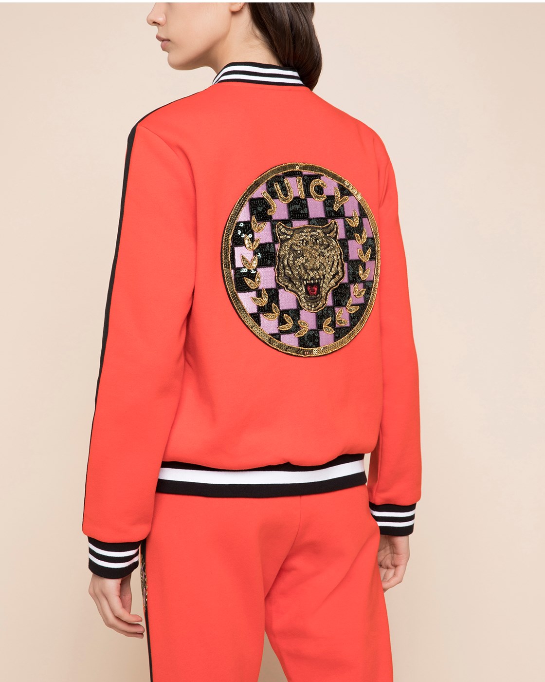 Juicy Couture Luxe Tiger Patch Bomber Jacket