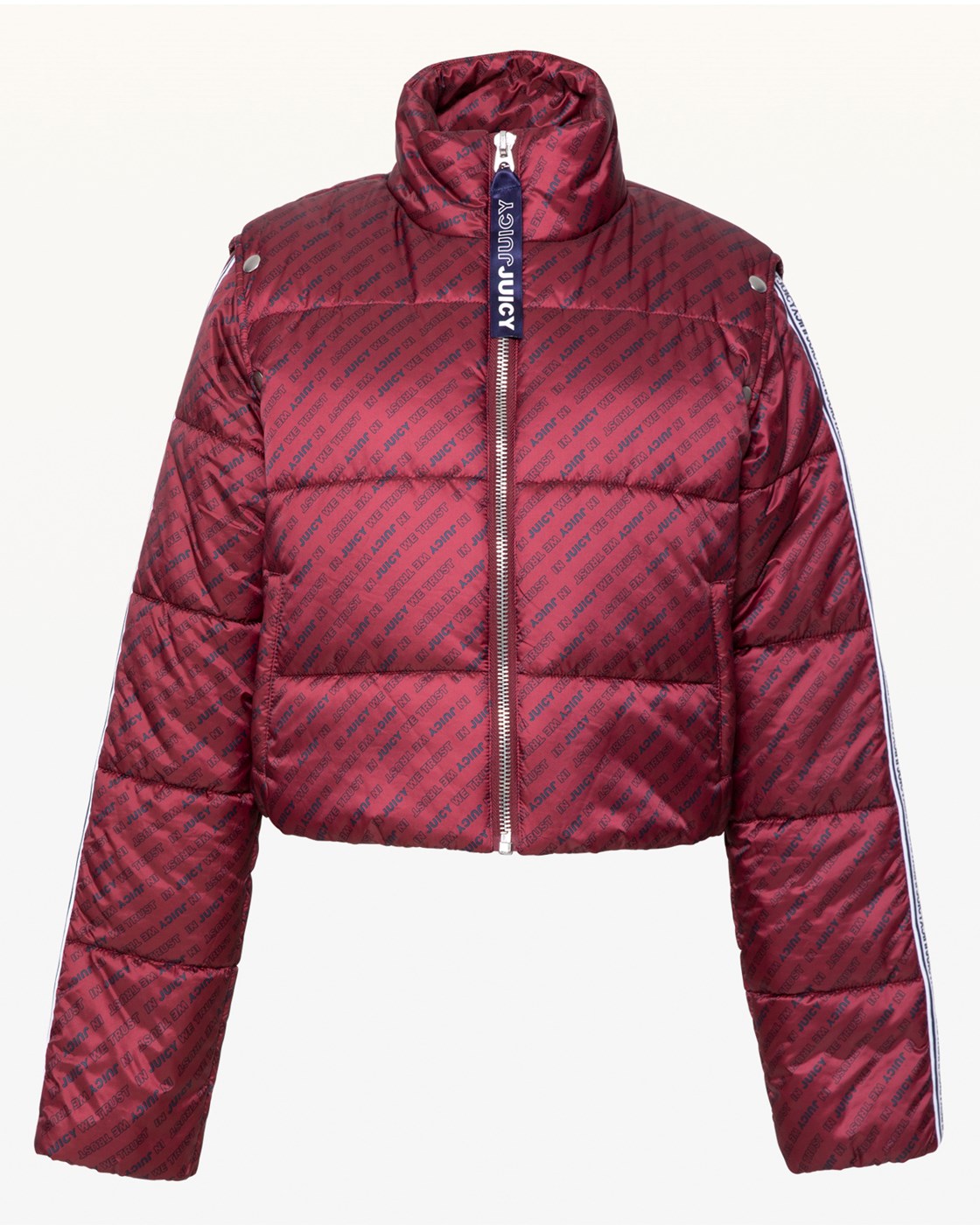 Juicy Couture JXJC Repeat Snap Off Sleeve Puffer Jacket