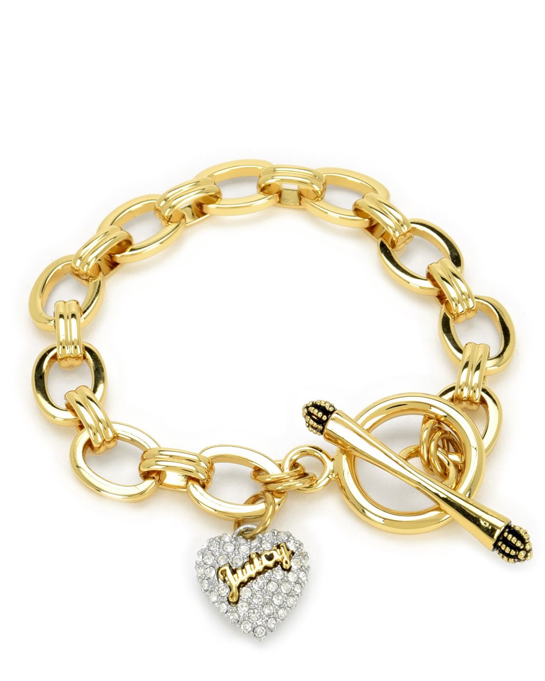 Juicy Couture Pave Heart Logo Starter Bracelet