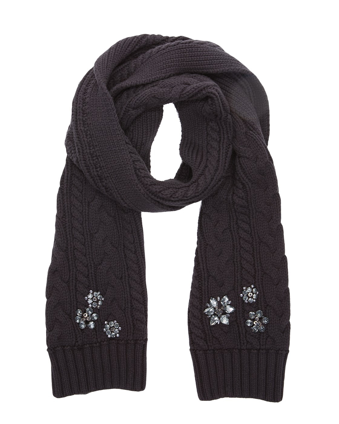 Juicy Couture Embellished Chunky Cable Scarf