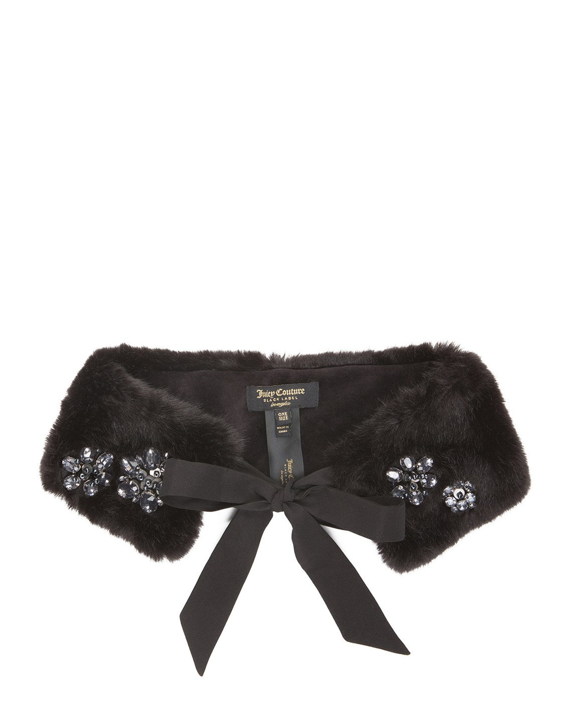 Juicy Couture Embellished Faux Fur Scarf