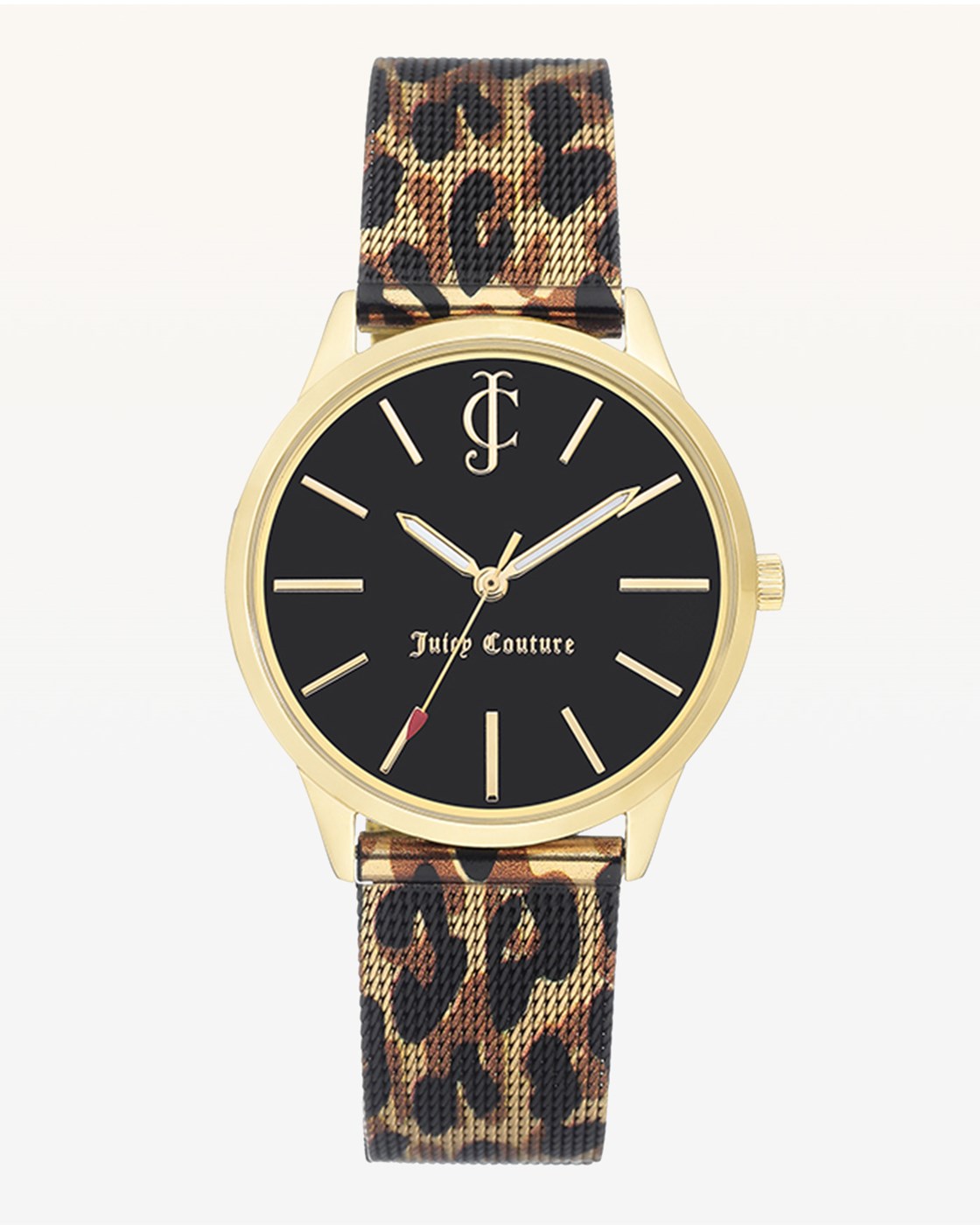 Juicy Couture Leopard Metal Mesh Watch